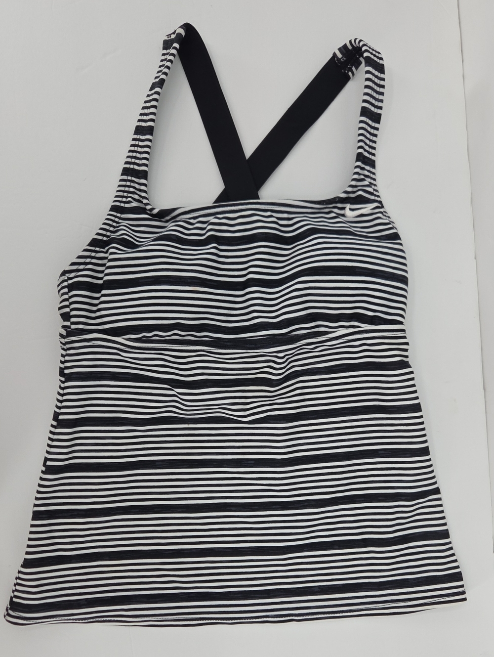 Nike Navy BLUE and White Striped Tankini